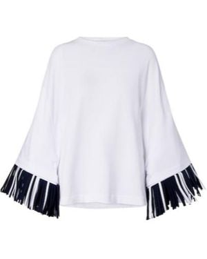Jacquemus Cabana Fringed Cotton Jersey T-Shirt - White
