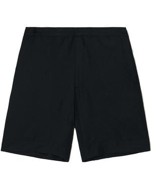 Loulou de Saison Poseidon Silk-Twill Shorts - Black