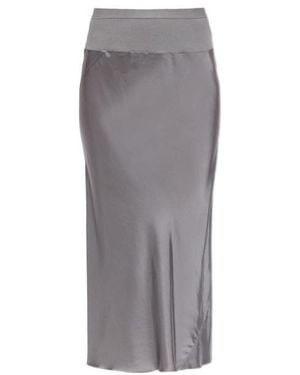 Rick Owens Ribbed Waist Midi Skirt - Grey