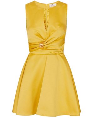 Elisabetta Franchi Duchess Satin Dress - Yellow