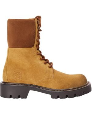 Loewe Sierra Combat Boots - Brown