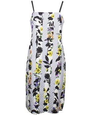 Off-White c/o Virgil Abloh Striped Floral Print Dress - White