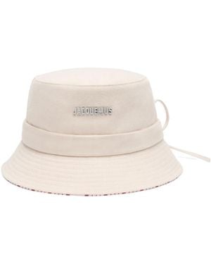 Jacquemus Le Bob Gadjo Knotted Bucket Hat - White