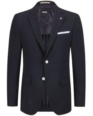 BOSS Long-Sleeved Suit Jacket - Blue