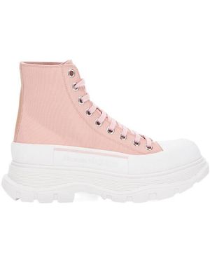 McQueen Tread Slick High-Top Trainers - Pink