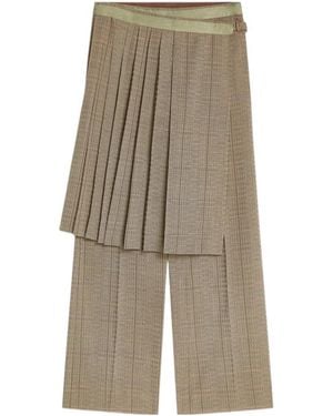 Dries Van Noten Wool Skirt Pants - Natural