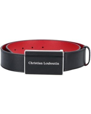 Christian Louboutin Logo Belt - Red