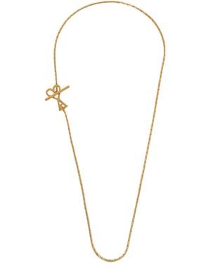 Ami Paris Ami De Coeur 2-In-1 Logo Charm Necklace - Metallic