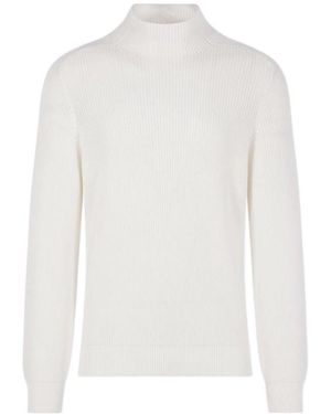 Brunello Cucinelli Long-Sleeved High-Neck Jumper - White