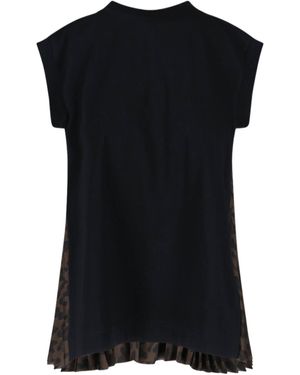 Sacai Leopard Print Jersey T-Shirt - Black