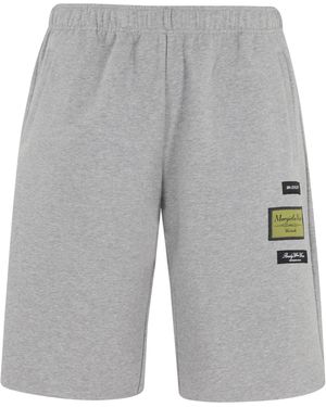 MM6 by Maison Margiela Patch Drawstring Shorts - Grey