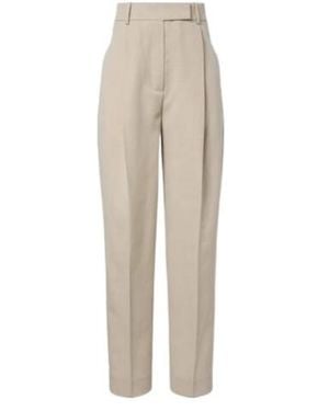 Rohe Wool And Silk-Blend Straight Pants - Natural