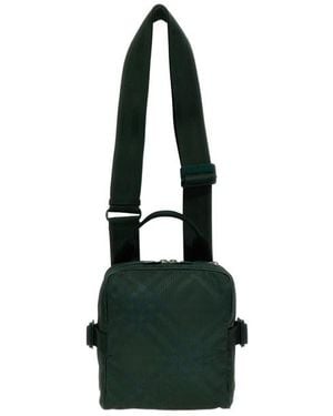 Burberry Checked Zipped Shoulder Bag - White