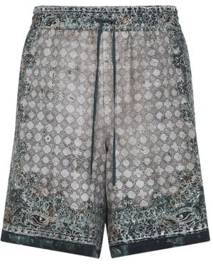 Amiri All-Over Printed Drawstring Shorts - Grey