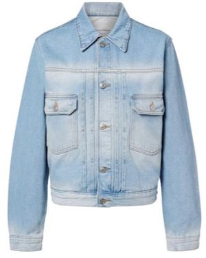 Victoria Beckham Faded Denim Jacket - Blue
