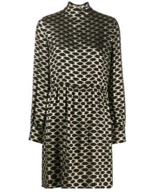 Celine Bow Collar Dress - Multicolour