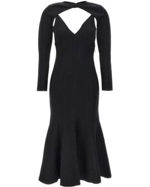 Roland Mouret Stretch Knit Midi Gown - Black