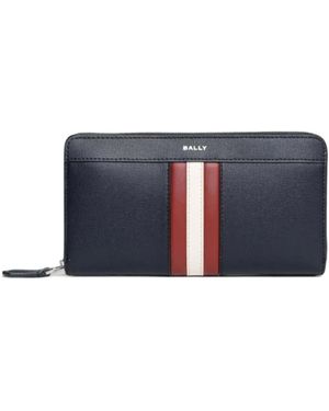 Bally Zipper Wallet - Blue