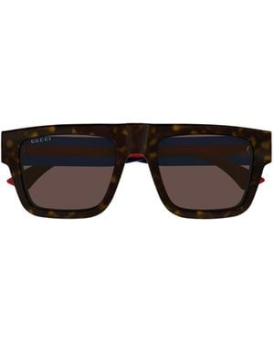 Gucci Eyewear Rectangular Frame Sunglasses - Multicolor