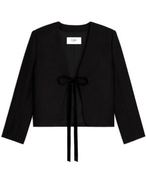 Celine Chelsea Cardigan With Bow - Black