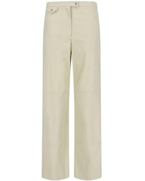 Calvin Klein Zip-Hem Wide-Leg Pants - Natural