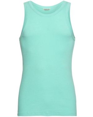 AURALEE Crew Neck Vest - Green