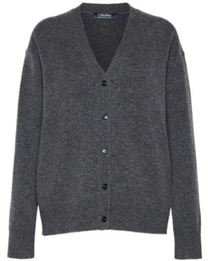 Max Mara Classic Wool And Cashmere Cardigan - Gray