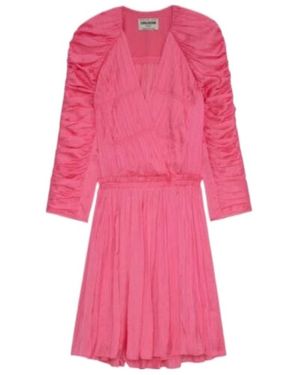 Zadig & Voltaire V-Neck Dress - Pink