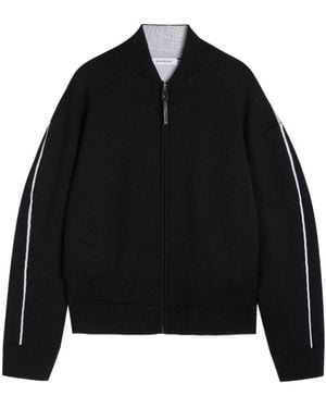 Givenchy Couture Logo-Intarsia Wool-Blend Cardigan - Black