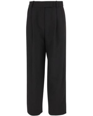 Giorgio Armani Pleated Wide-Leg Trousers - Black