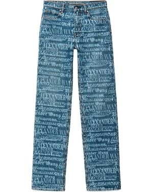 Alexander Wang Ez Mid-Waisted Straight-Leg Jeans - Blue