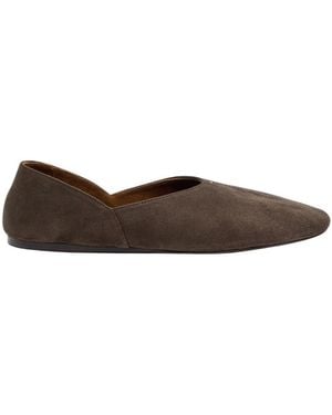 KHAITE Suede Ballet Flats - Brown