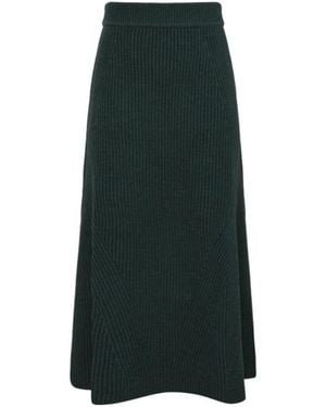 Zimmermann Hypnotic Ribbed Midi Skirt - Green