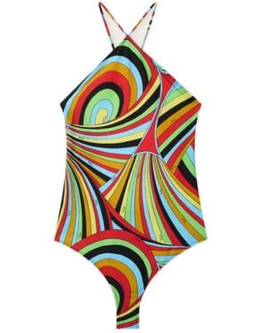 PUCCI Iride Print Swimsuit - White