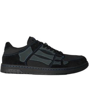 Amiri Skeleton Top Low Sneakers - Black