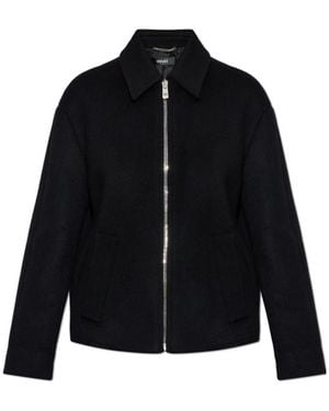 Versace Long-Sleeved Zipped Blouson - Black