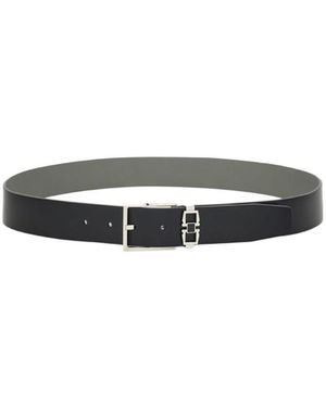 Ferragamo Gancini Buckled Reversible Belt - White