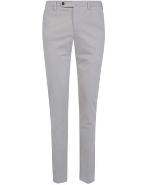 Pt Pantaloni Casual Trousers With Belt Loops - Grey