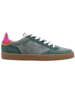 Paul Smith Paneled Suede Sneakers - Green