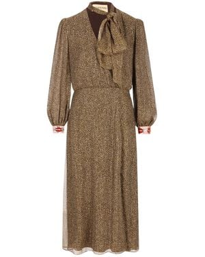 Valentino Long Sleeve Dress - Natural