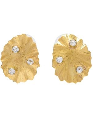 Ulla Johnson Ruffled-Design Earrings - Metallic