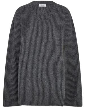 Ferragamo Cashmere Blend Cape - Gray