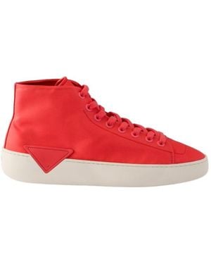 Prada High-Top Re-Nylon Sneakers - Red