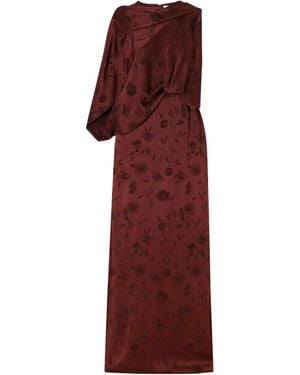 Erdem Jacquard Crepon Gown - Red
