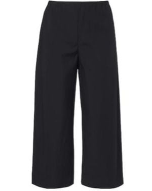 The Row Cosmo Cropped Wool Wide-Leg Pants - Blue