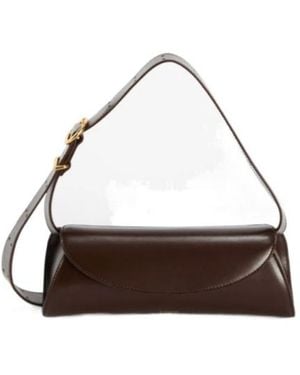 Jil Sander Small Cannolo Shoulder Bag - Brown