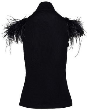 Alberta Ferretti Feather-Piping Blouse - Black