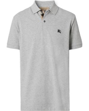 Burberry Logo Lapel Polo Shirt - Gray