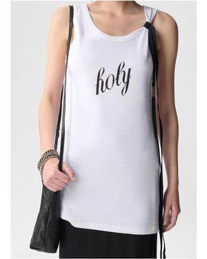 Ann Demeulemeester Seva 'Holy' Print Tank Top in White | Lyst