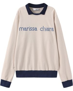 Marissa Chiara Long-Sleeved Polo Shirt - Natural